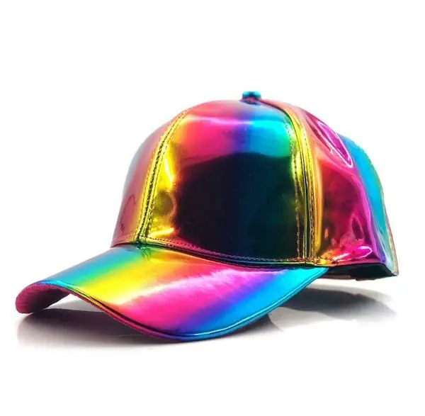 gay presents - Shiny Rainbow Reflective Hat