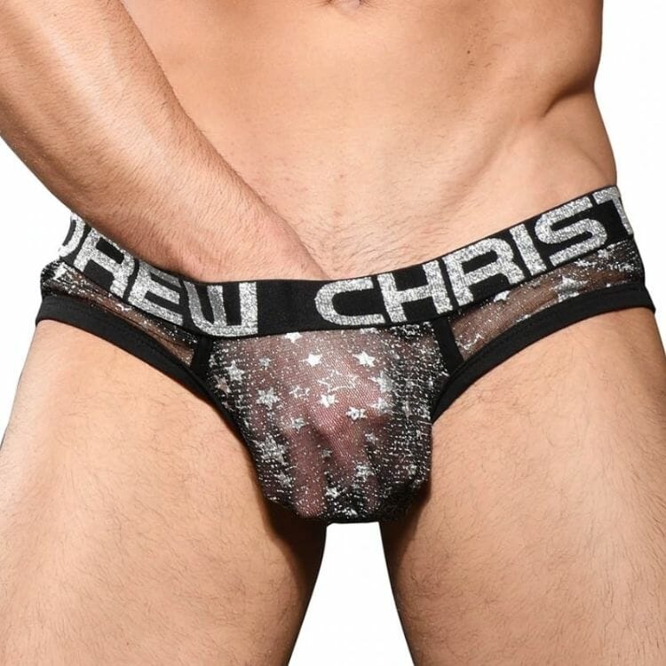 Best Andrew Christian Underwear - Sheer Star Sparkle Brief w Almost Naked 92066