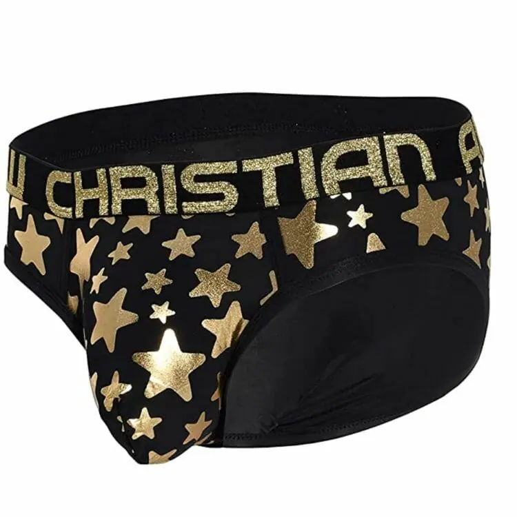 Best Andrew Christian Underwear - Shining Stars Brief wAlmost Naked, BlackGold