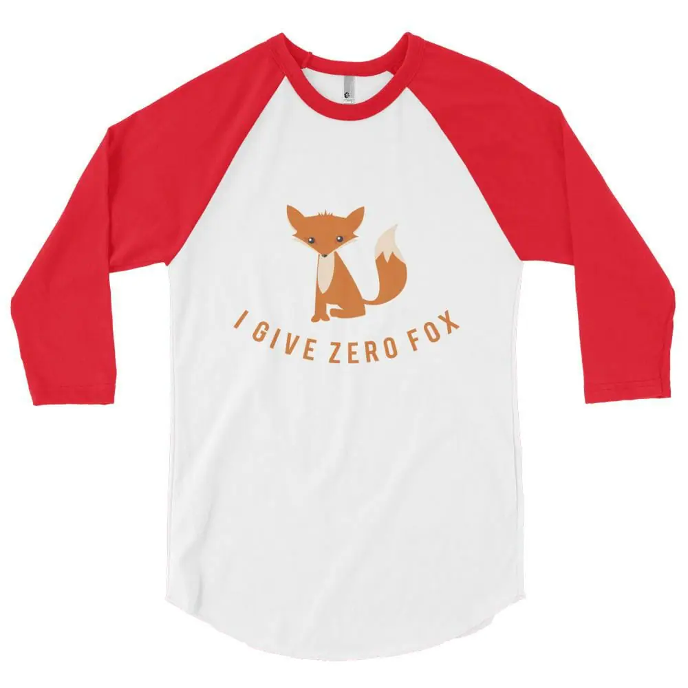 I Give Zero Fox ¾ Sleeve Shirt