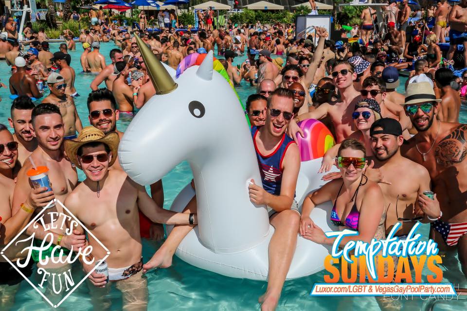 The Best Gay Pool Party In Las Vegas: Temptation Sundays At The Luxor! 💦.