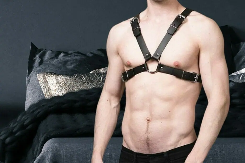 Men Bdsm leather body straps Gay harness Fashion cock harness