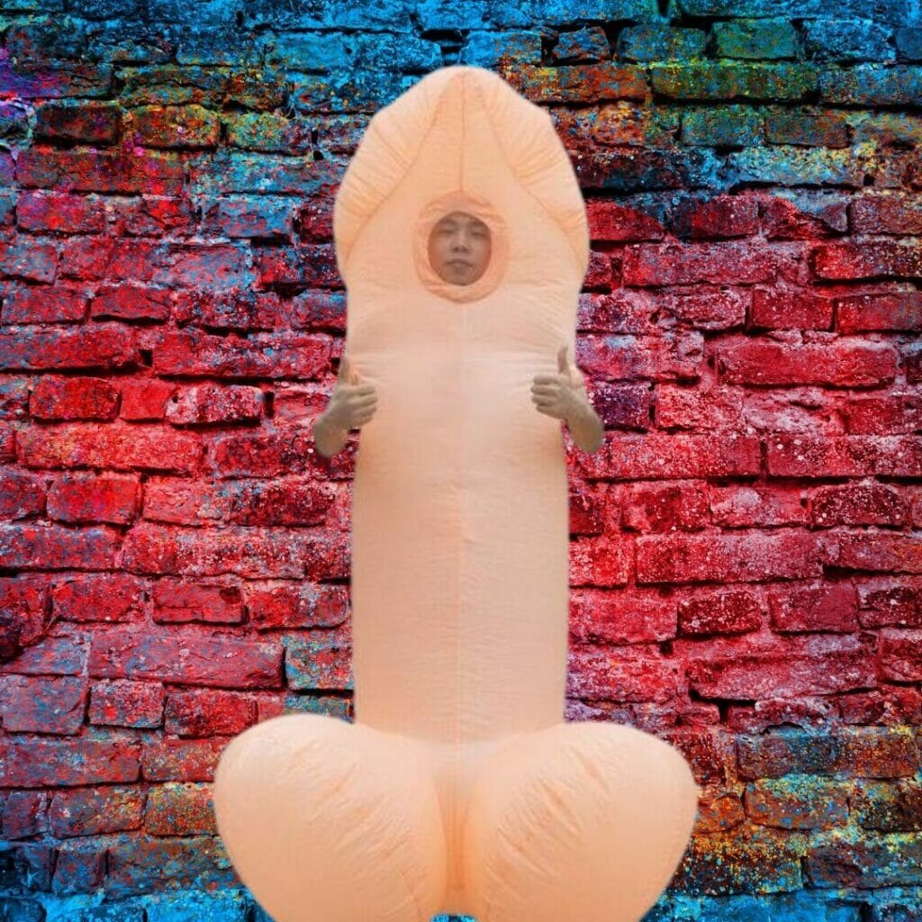 Inflatable Penis Costume - halloween costumes for gay guys