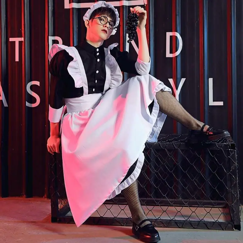 Non-Binary French Maid Costume - non-binary halloween costume idea