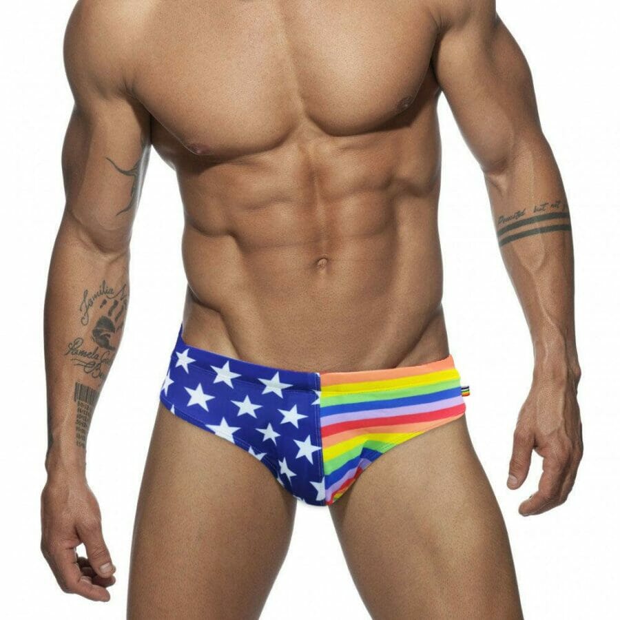 All American Queer Swimmers - gay pride swimsuit