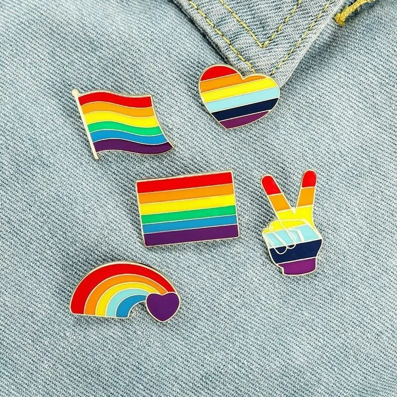 Fabulous Pride Enamel Pins Starter Pack (5 Piece) - lgbtq lapel pin