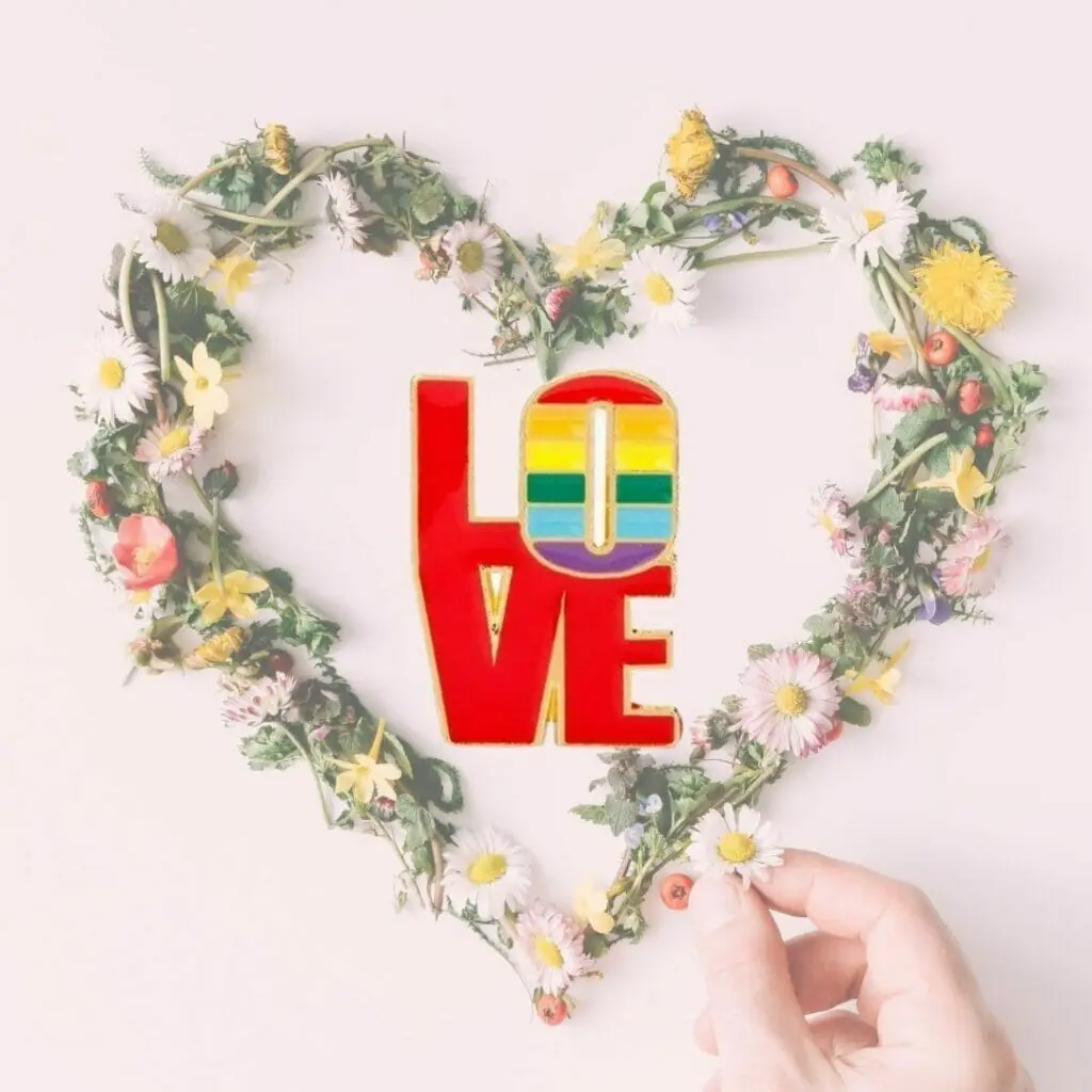LOVE Pride Enamel Pin - lgbtq lapel pin