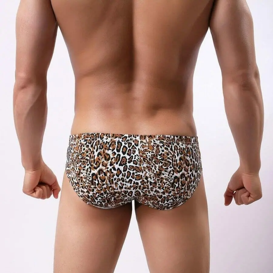 Leopard Print Briefs - gay men in lingerie