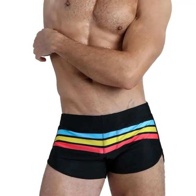 Pride Stripe Swim Trunks - gay bear swimwear