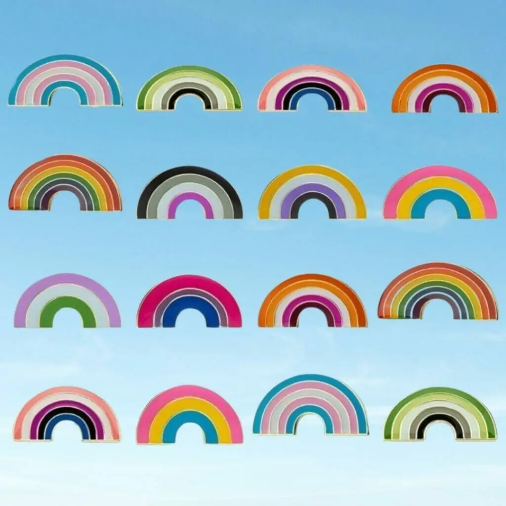 Rainbow Pride Enamel Pins - lgbtq lapel pin
