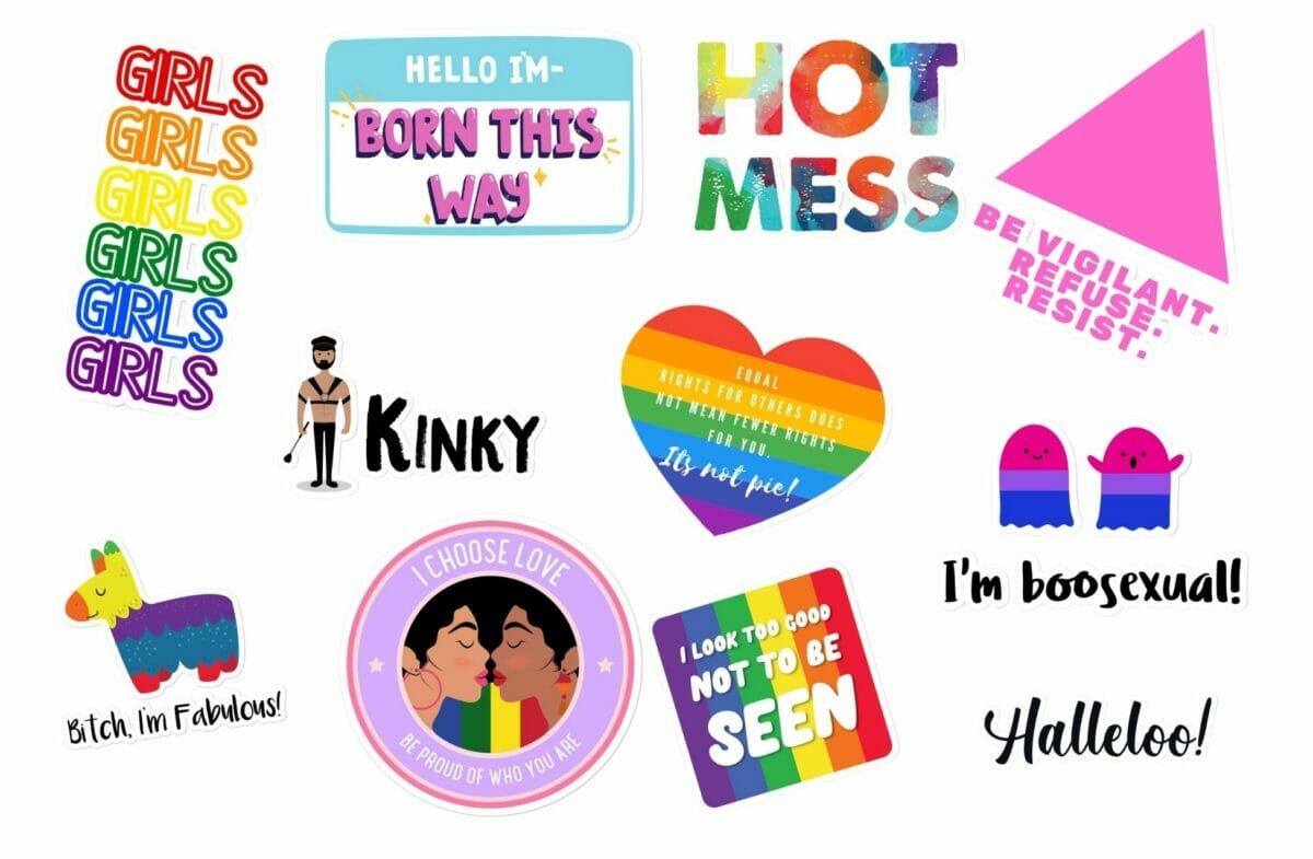 gay pride stickers for sale