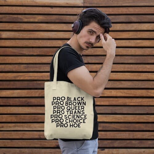 Pro Hoe Eco Tote Bag- gay pride tote bags