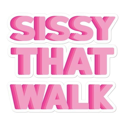 lgbt flag sticker - sissy that walk sticker