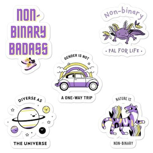 Set of 5 Non-Binary Stickers