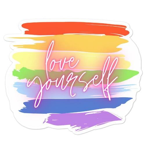 Love Yourself! Bubble-Free Stickers