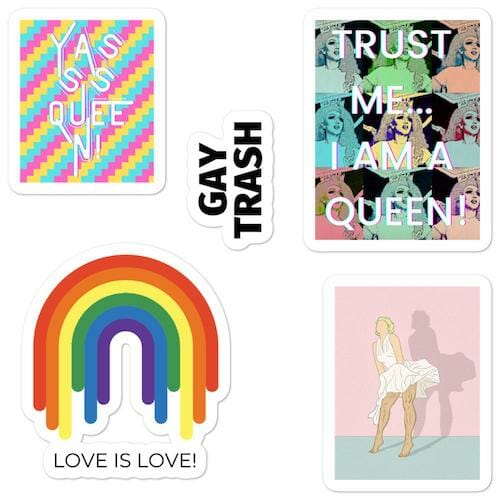 Popular Set Of Rainbow Pride Stickers