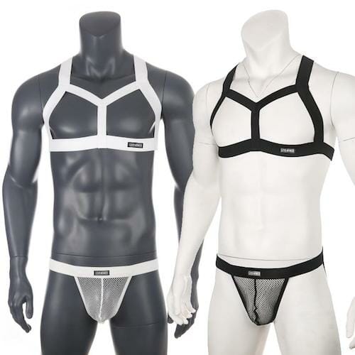 Chest Harness + Mesh Jockstrap Erotic Clubwear