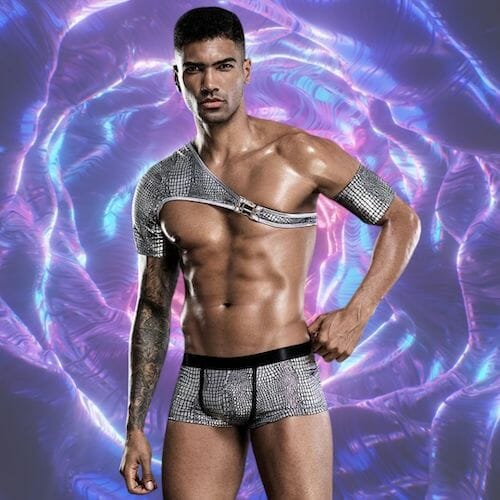 Sexy Snakeskin Gay Club Wear Outfit