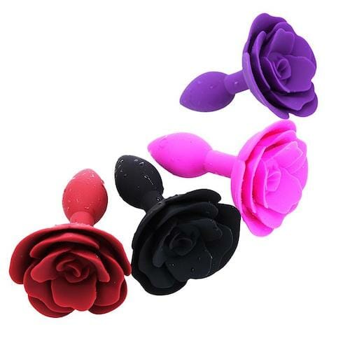 gay butt toy - Silicone Rose Butt Plug