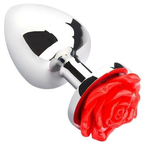 gay butt toy - Stainless Steel Rose Butt Plug 2