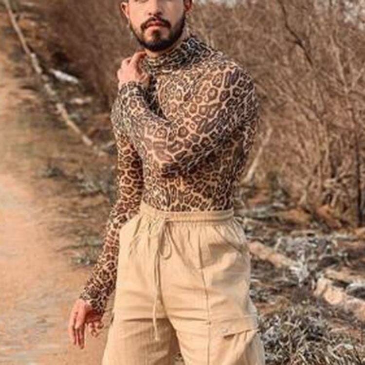 male festival outfits - Leopard Print Bodysuit