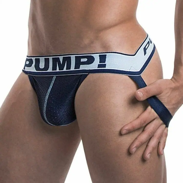 best pump jockstrap - best Pump underwear - Men's Blue Steel Low Rise Mesh Jock Navy 15024