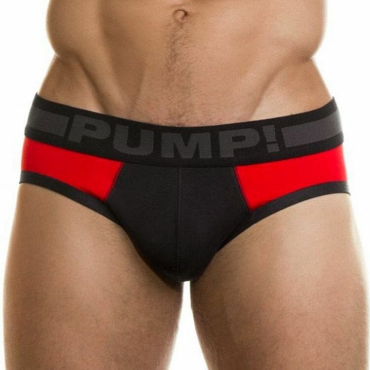 best pump! underwear - Men's Scorpion Low Rise Cotton Brief BlackRed 12024