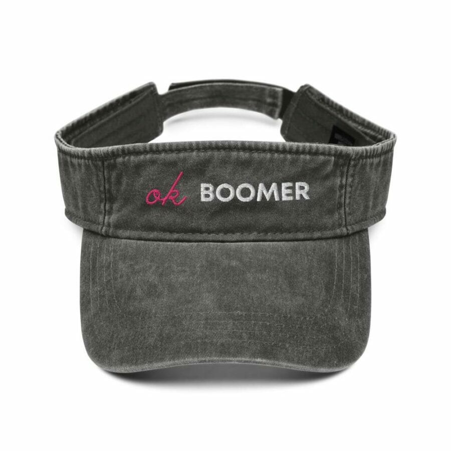 OK Boomer Denim Visor