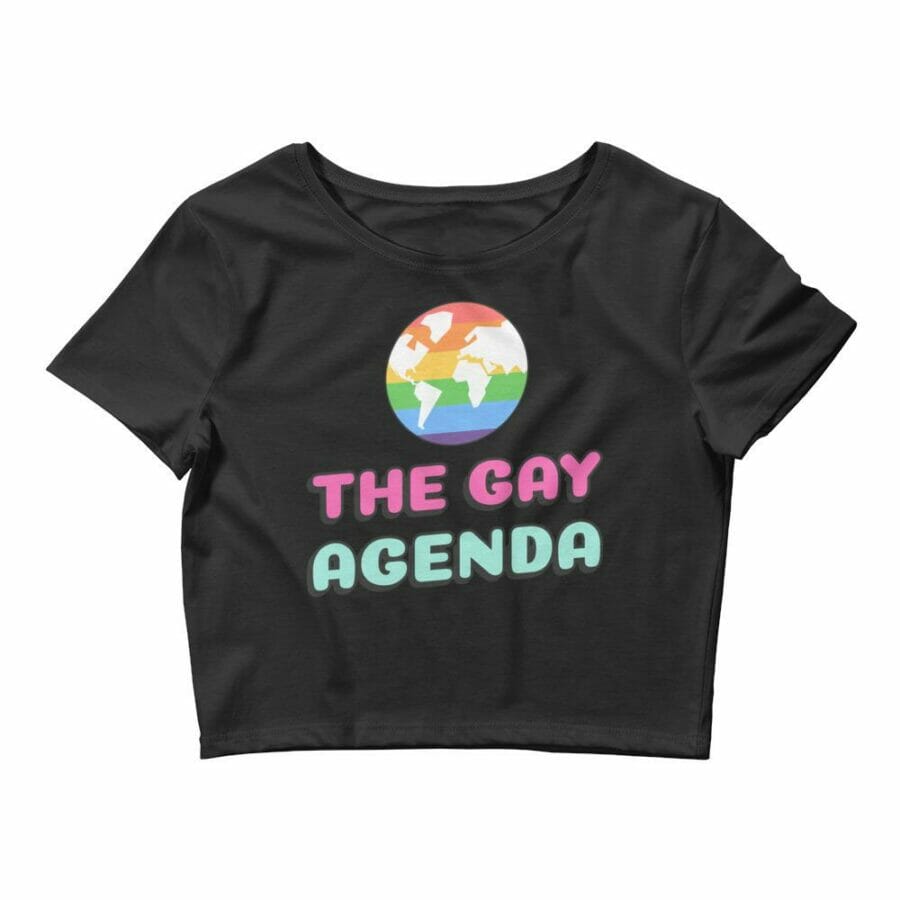 gay pride crop top - The Gay Agenda Crop Top