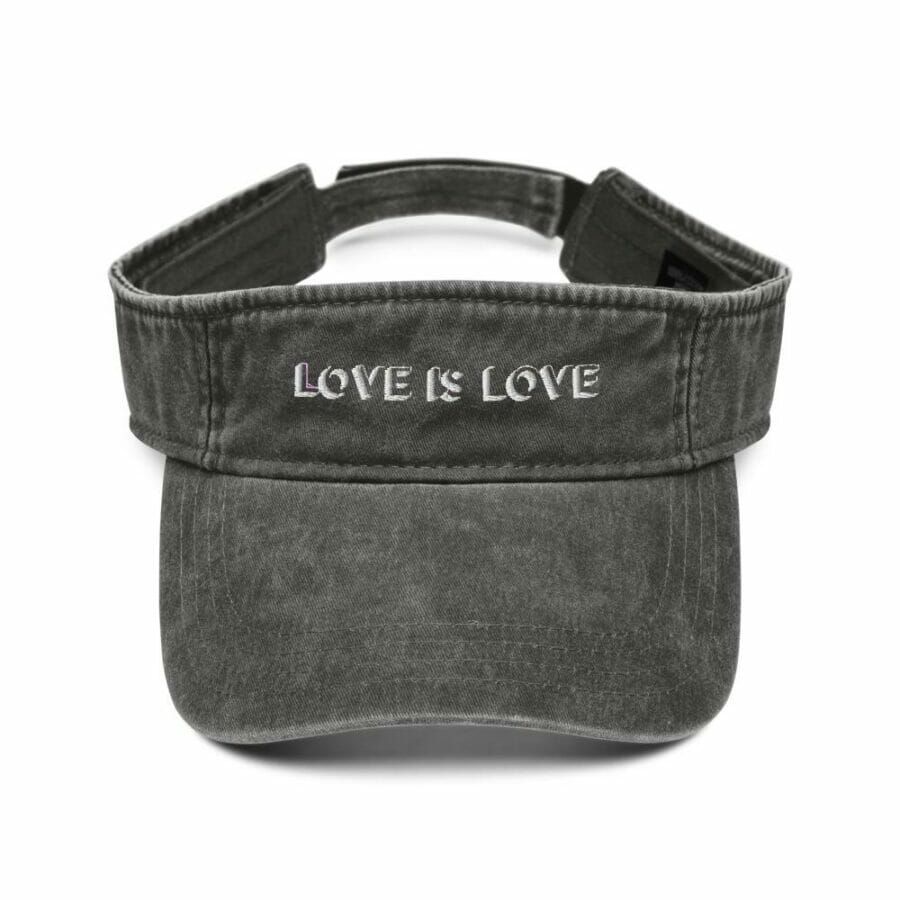 gay pride hat - gay hats - Love Is Love Denim Visor