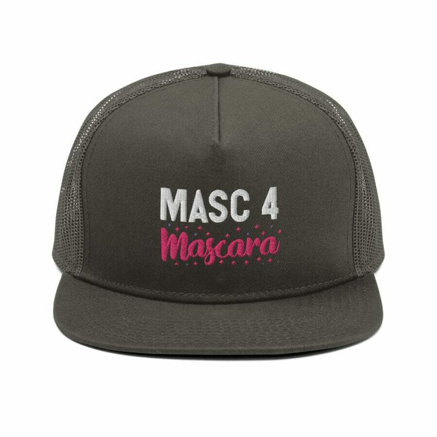 gay pride hat - gay hats - Masc 4 Mascara Mesh Back Snapback