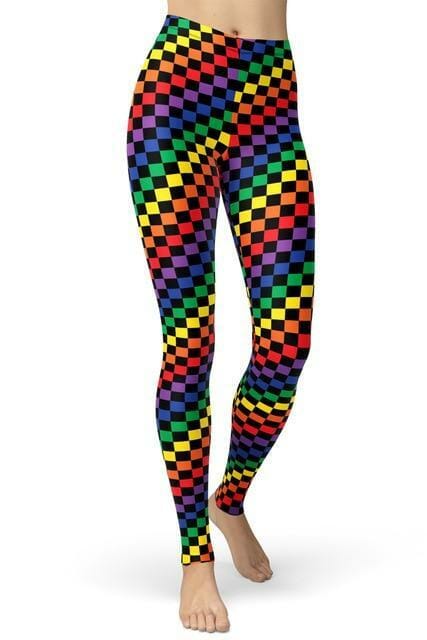 gay pride leggings - Chequered LGBT Pride Leggings