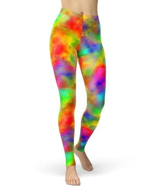 gay pride leggings - Rainbow Cloud LGBT Pride Leggings