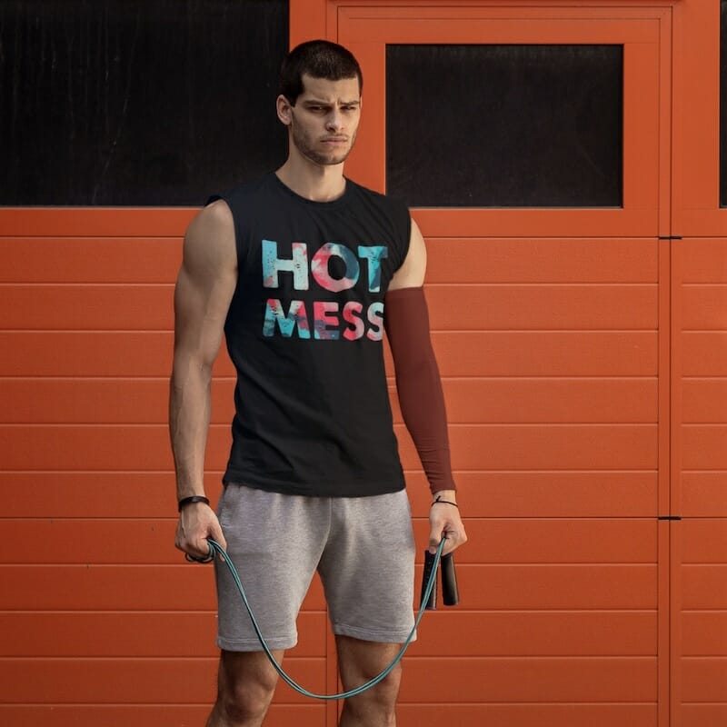 gay pride tank tops for sale - Hot Mess Muscle Shirt