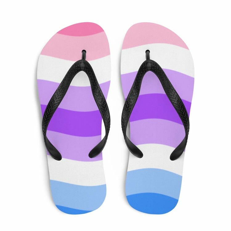 Alternative Genderfluid Flip-Flops - gay flip flops - gay jandals - lgbt flip flops