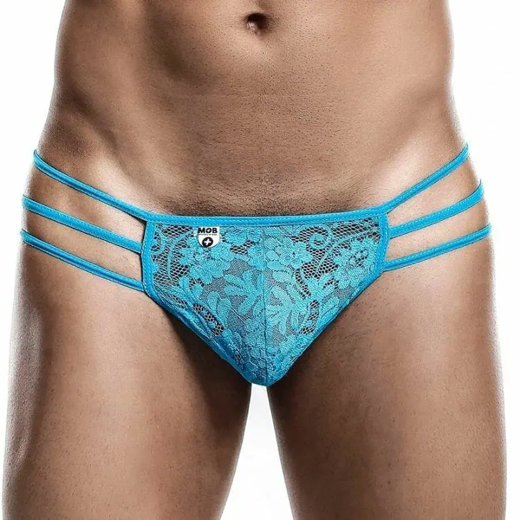 Best Lace Underwear For Men - MOB Sheer Triple Lace G-String Underwear