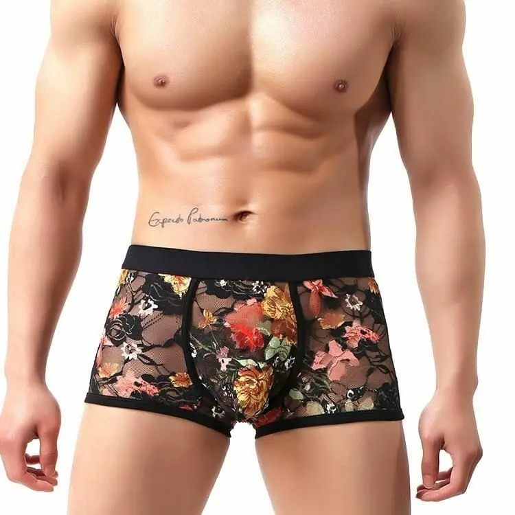 Best Lace Underwear For Men - Queer In The World Shop Sexy Floral Lace Underwear