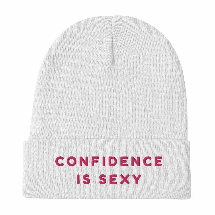 Confidence Is Sexy Embroidered Beanie - gay beanie - gay pride beanie - lgbtq beanie