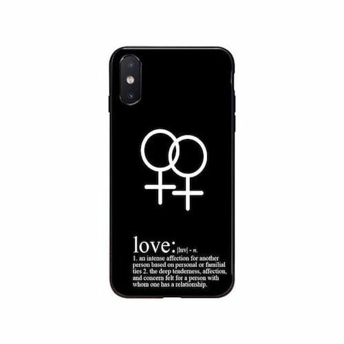 Love Is Love Quote LGBT Rainbow Equality Caring Affection Phone Case Cover