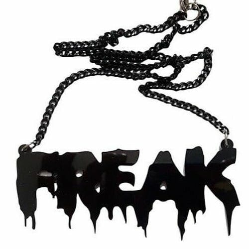Freak Acrylic Statement Chain Necklace - gay necklace - lgbt necklace - gay pride necklace - gay symbol necklace