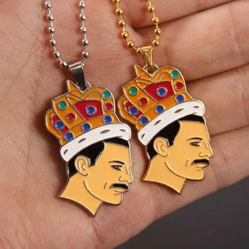 Freddie Mercury Pendant Necklace - gay necklace - lgbt necklace - gay pride necklace - gay symbol necklace