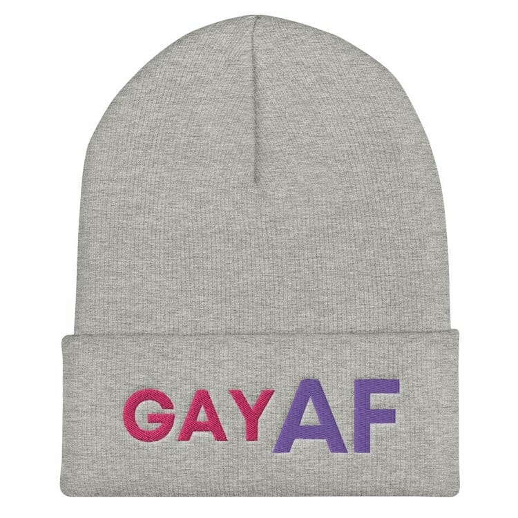 Gay AF Cuffed Beanie - gay beanie - gay pride beanie - lgbtq beanie