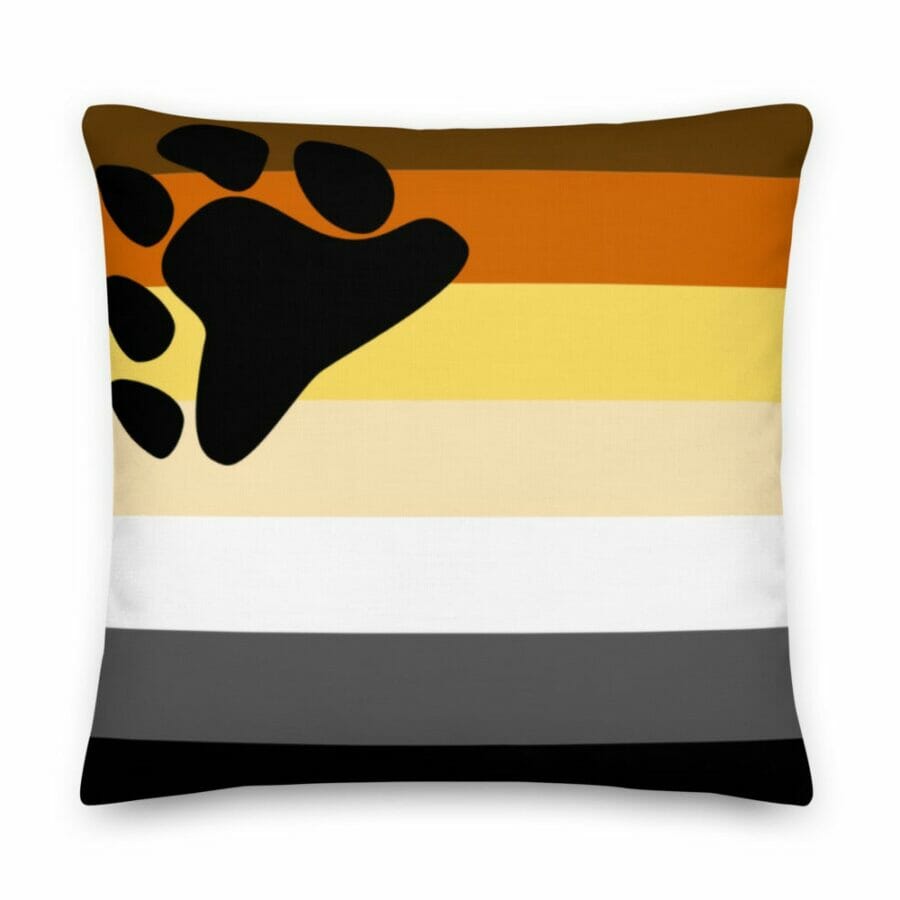 Gay Bear Pride Premium Pillow - gay pillow - pride pillow - lesbian pillow