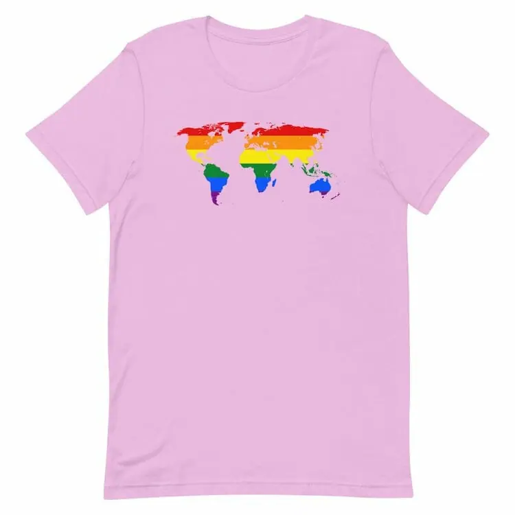 Gay Map T-Shirt - Gay Pride Tshirts
