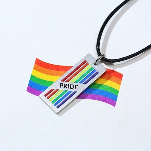 Gay Pride Necklace - gay necklace - lgbt necklace - gay pride necklace - gay symbol necklace