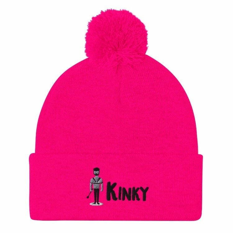 Kinky Pom-Pom Beanie - gay beanie - gay pride beanie - lgbtq beanie