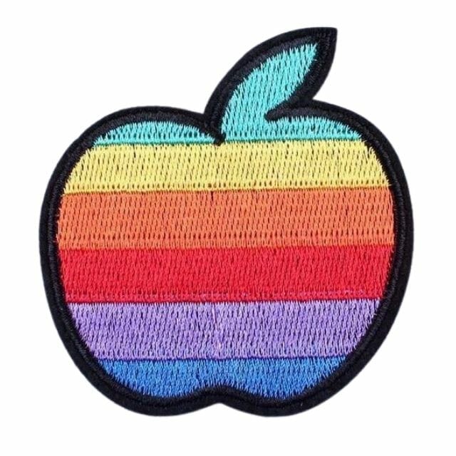 LGBT Apple Gay Pride Patch- lgbtq iron on patches - gay pride patch - gay patches