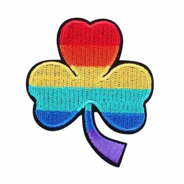 LGBT Lucky Clover Pride Patch- lgbtq iron on patches - gay pride patch - gay patches