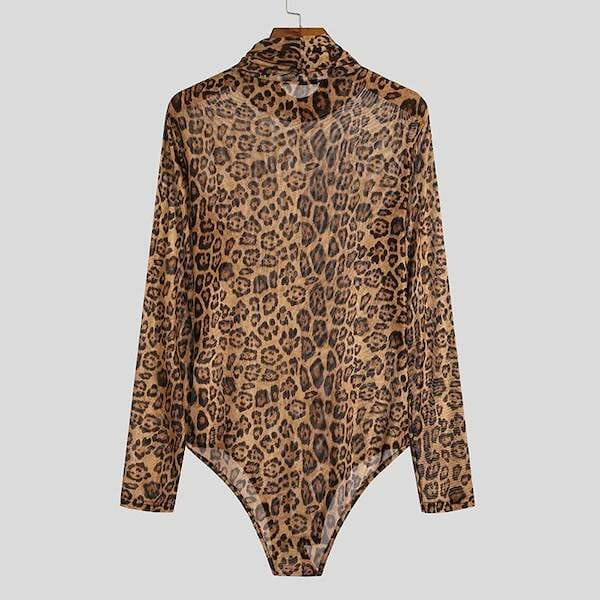 Leopard Print Bodysuit - gay bodysuit