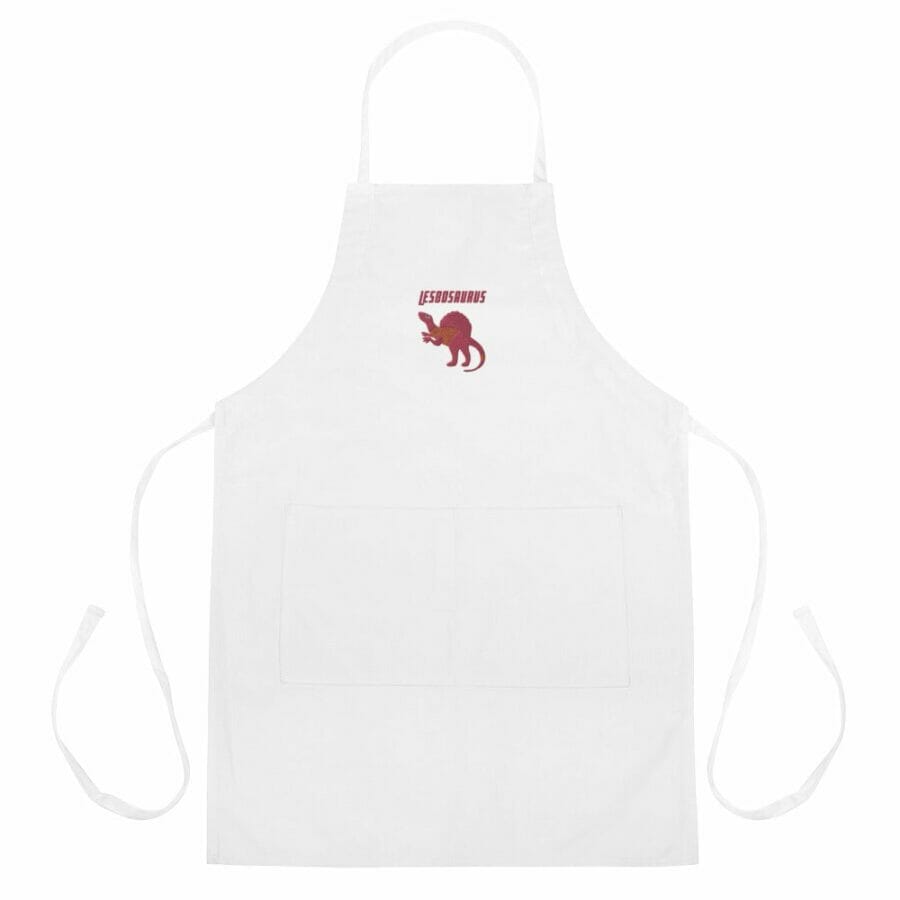 Lesbosarus Embroidered Apron - funny gay aprons * gay cooking aprons * gay pride apron * aprons for gay men